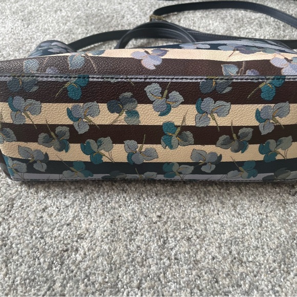 Tory Burch Floral and Stripe Crossbody Purse - Picture 9 of 14